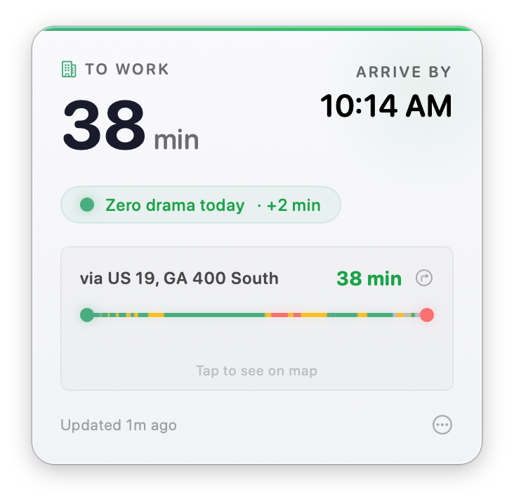 Clear traffic — Zero drama today