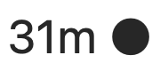 Menu bar, clear traffic — 31m